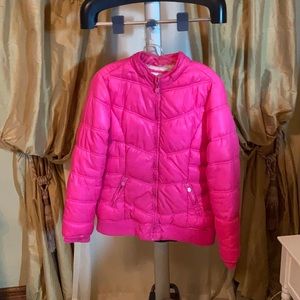Pink puffy jacket